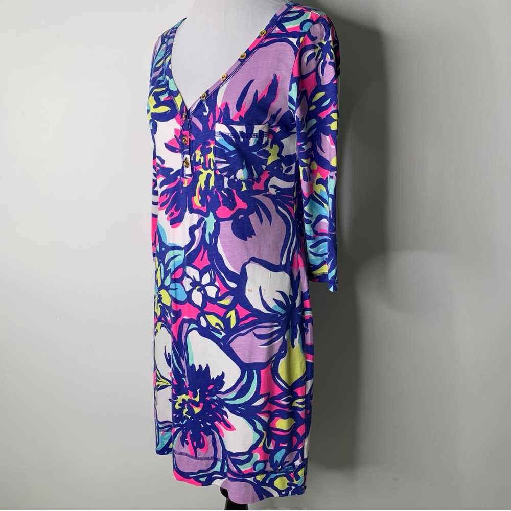 Lilly Pulitzer #81319 Women's Tropical Pink Catwalkin Palmetto Dress Size Small - Picture 4 of 15